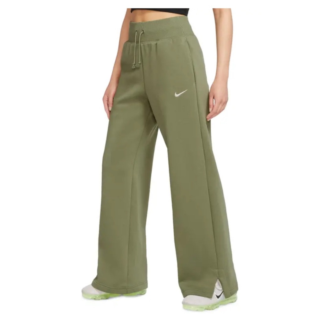 Nike Sportswear Phoenix High Waist Wide Leg Sweatpants in Alligator/Sail